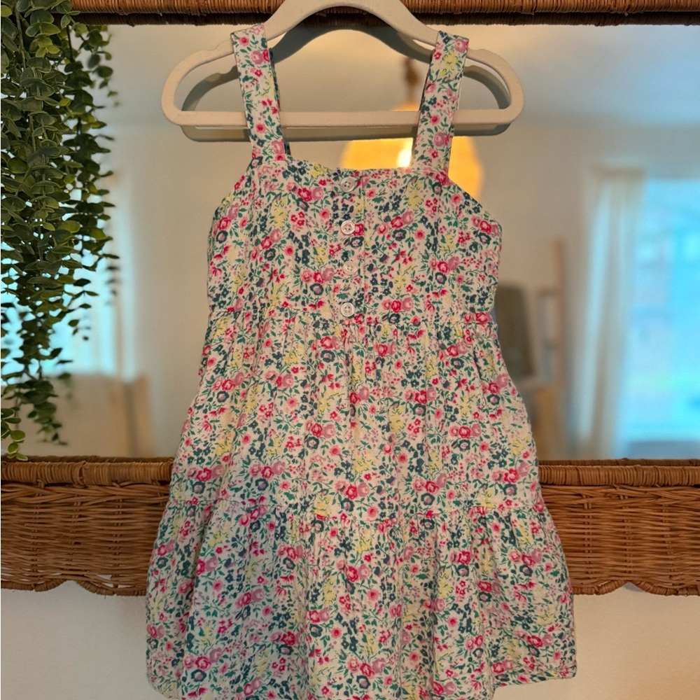 GAP Girls Floral Dress in Pink, Green and Blue